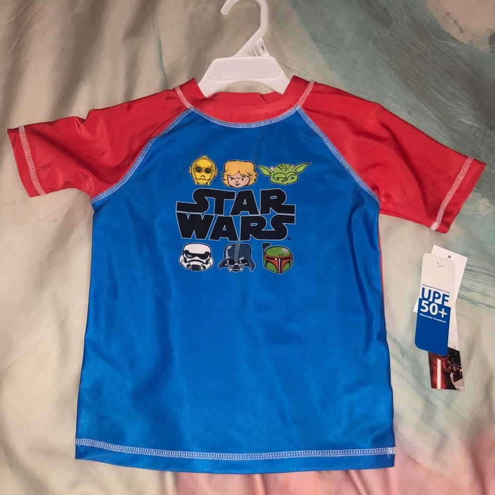 NWT Star Wars Swim Rashguard Boys size 4T